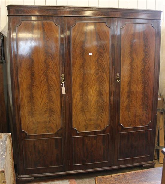 Mahogany triple wardrobe
